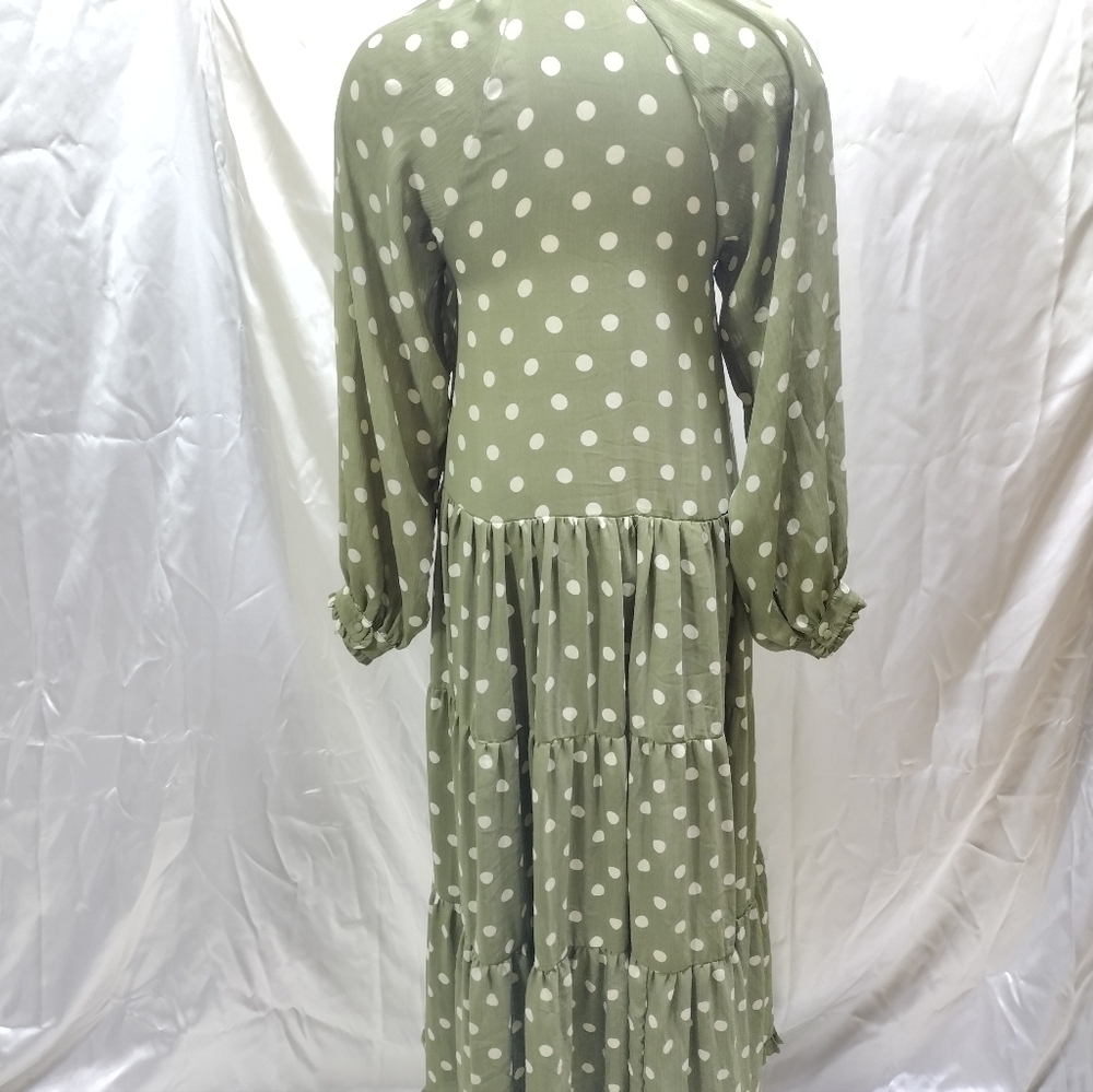 Sister Jane Envy Tiered Ruffle Maxi Dress XS Polka Dots EUC - Picture 5 of 9